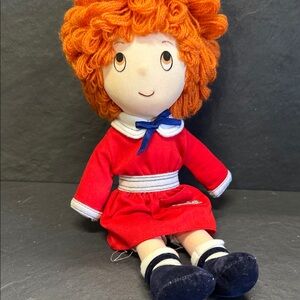 Vintage Little Orphan Annie Doll 12" Stuffed Plush Applause 1982 Rag Doll